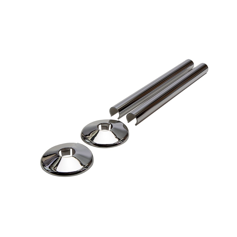 Talon Snappit Radiator Tail Pipe Covers and Collars Chrome 200mm ACSNC/K2