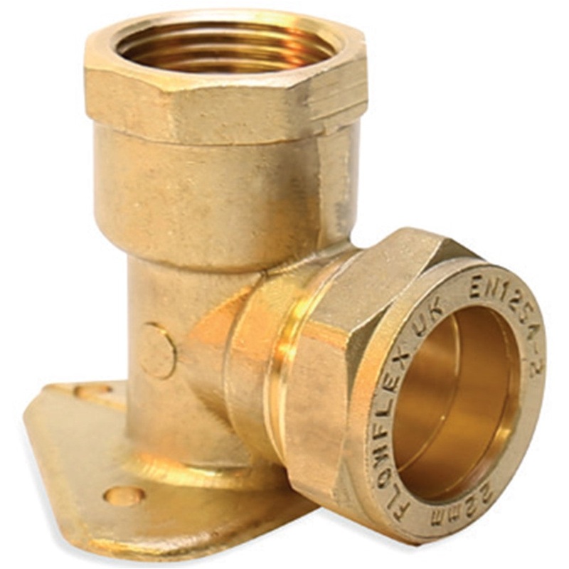 Flowflex Compression Wallplate Elbow Adaptor 15mm X 1/2 P803WP.2