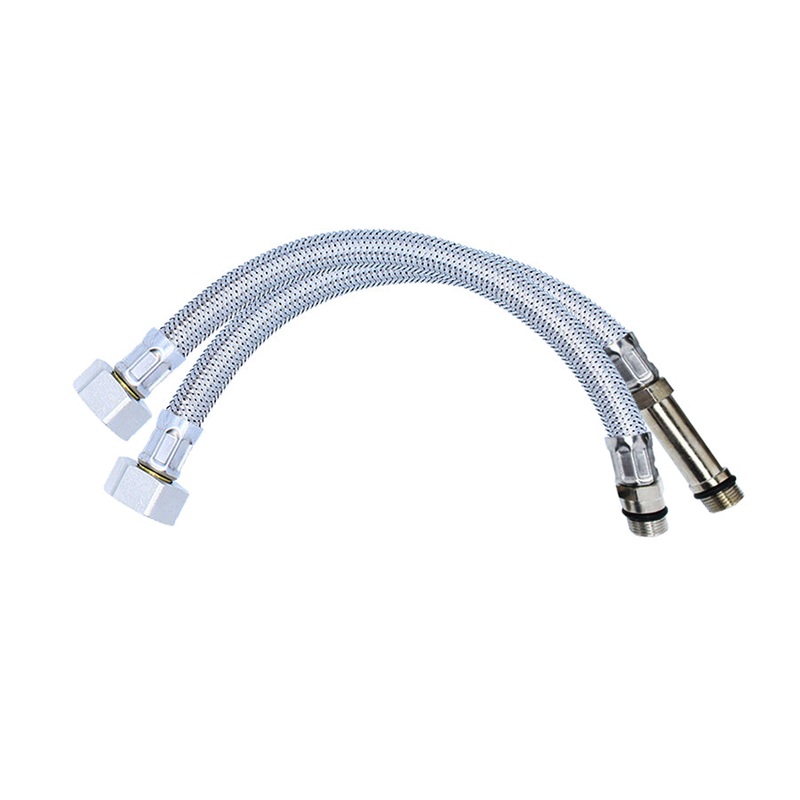 Viva 1/2 x M10 Monobloc Flexible Hose Tap Connector 300mm Pair SSH7/A