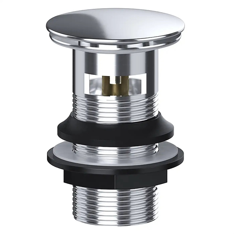 Viva Round Clicker Plug Slotted Basin Waste Chrome BW001