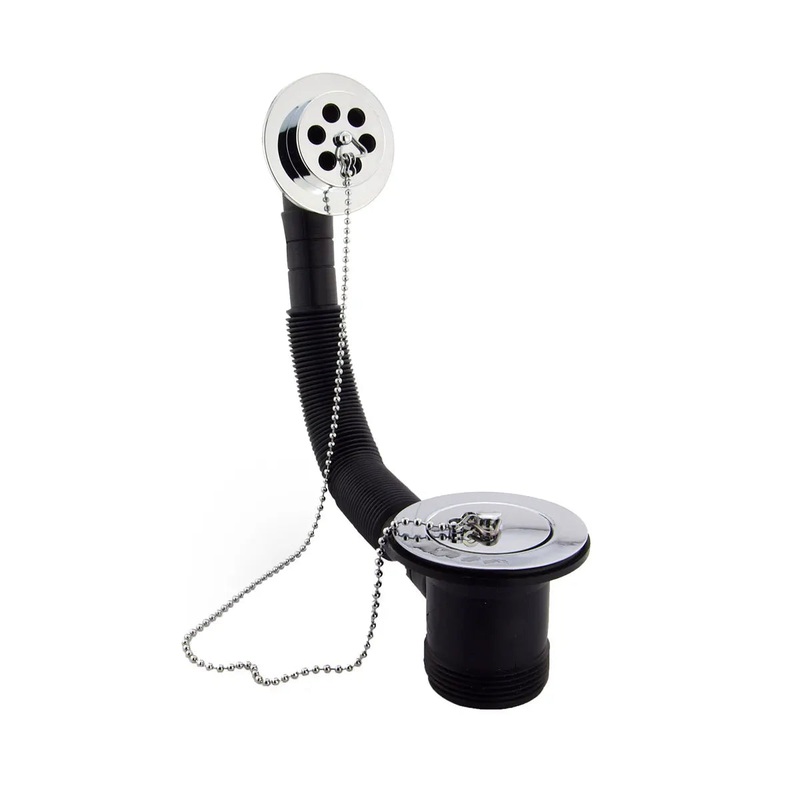 Embrass Peerless 1 1/2 Bath Combi Waste Chain & Plug Brass 201760