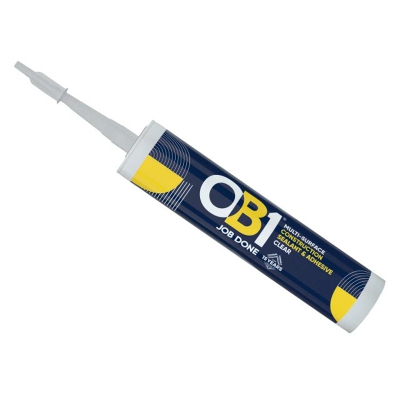 OB1 Multi Surface Construction Sealant & Adhesive Clear 290ml OB1C