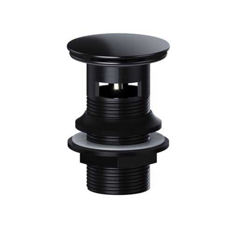 Viva Round Clicker Plug Slotted Basin Waste Black BW001/B