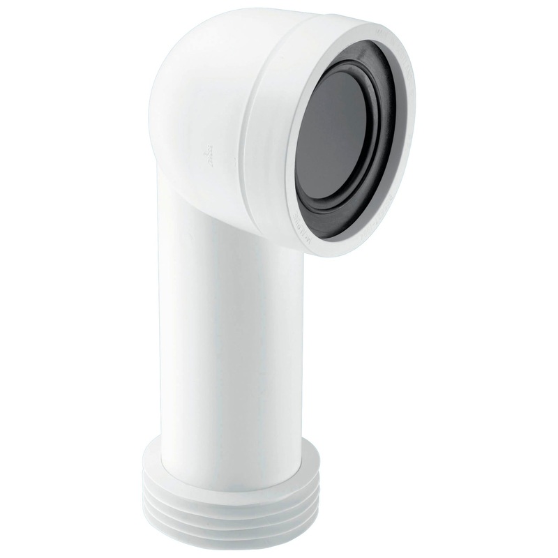 McAlpine 4 WC-CON8 90 Degree Angled Rigid Pan Connector White