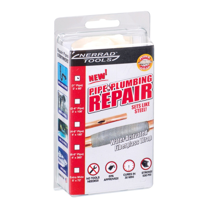 Nerrad Pow-R Wrap Repair Bandage (Wrap Size 2 X 60 For 1 Pipe) NTPW260