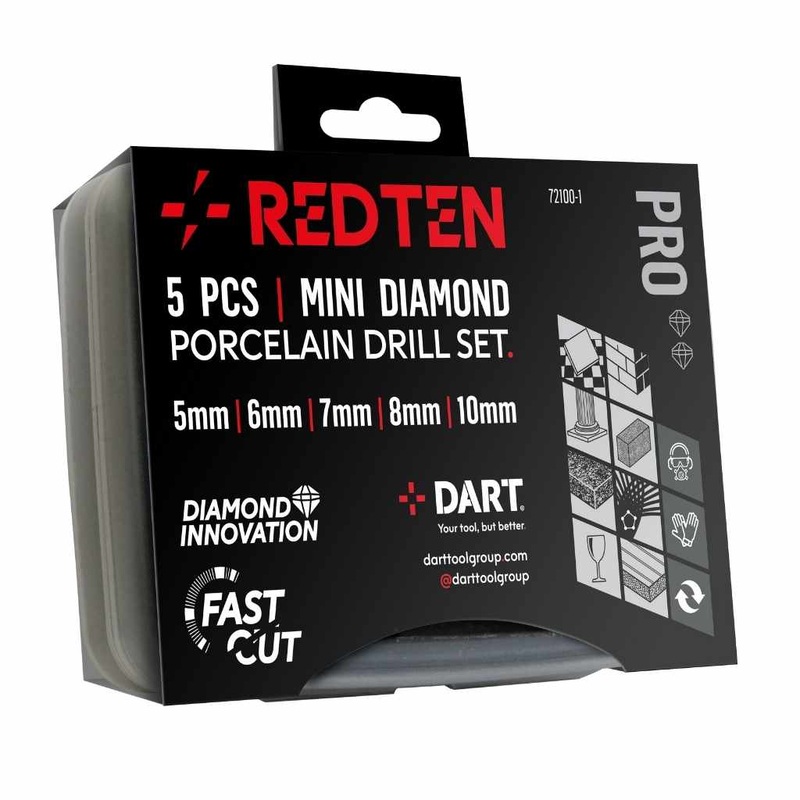 Dart Red Ten Pro 5 Piece Diamond Porcelain Drill Set 72100-1