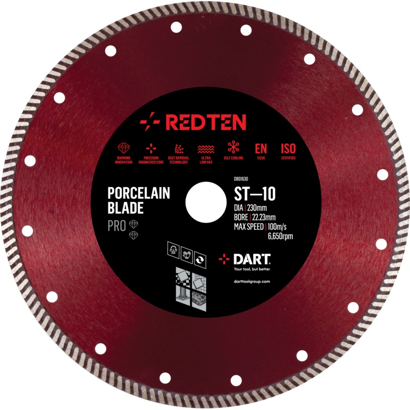 Dart Red Ten Pro ST-10 Tile Diamond Blade 115Dmm X 22.23B DB01590