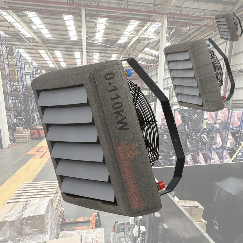 Commercial unit heaters, commercial heating equipment, 110kW.